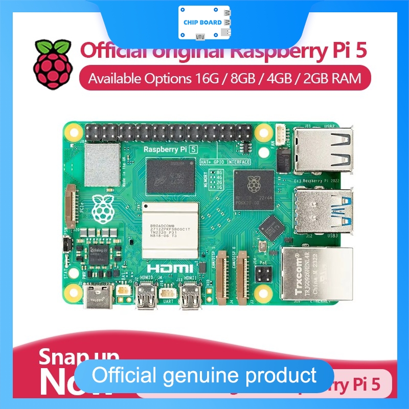 Komputer Papan Tunggal Resmi R - Raspberry Pi 5 8Gb Kit ulasan dan harga