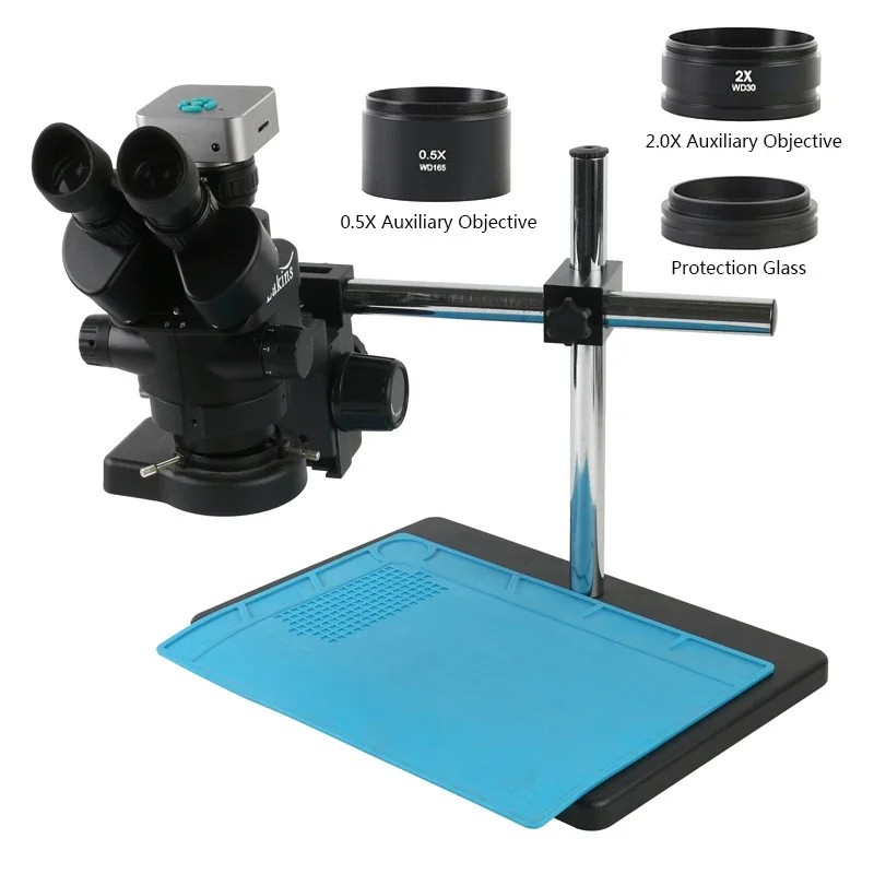 Zoom 3,5X-90X Confocal Trinocu - Stereo Trinocular Microscope Pcb ulasan dan harga