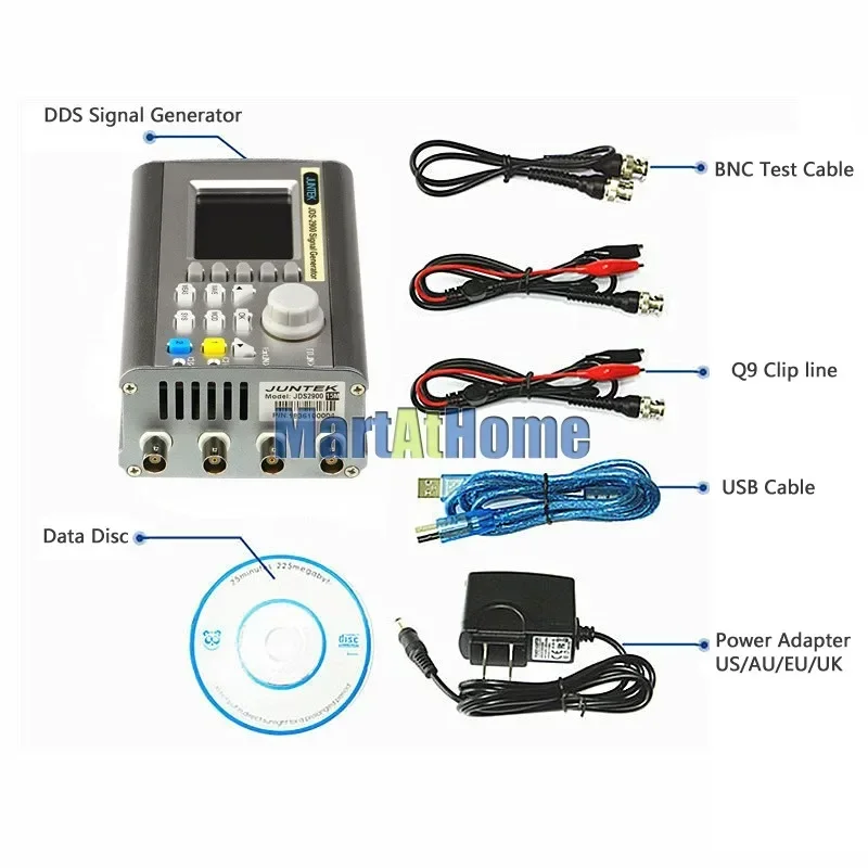 Generator Sinyal DDS Dua Salur - Function Arbitrary Waveform Generator ulasan dan harga